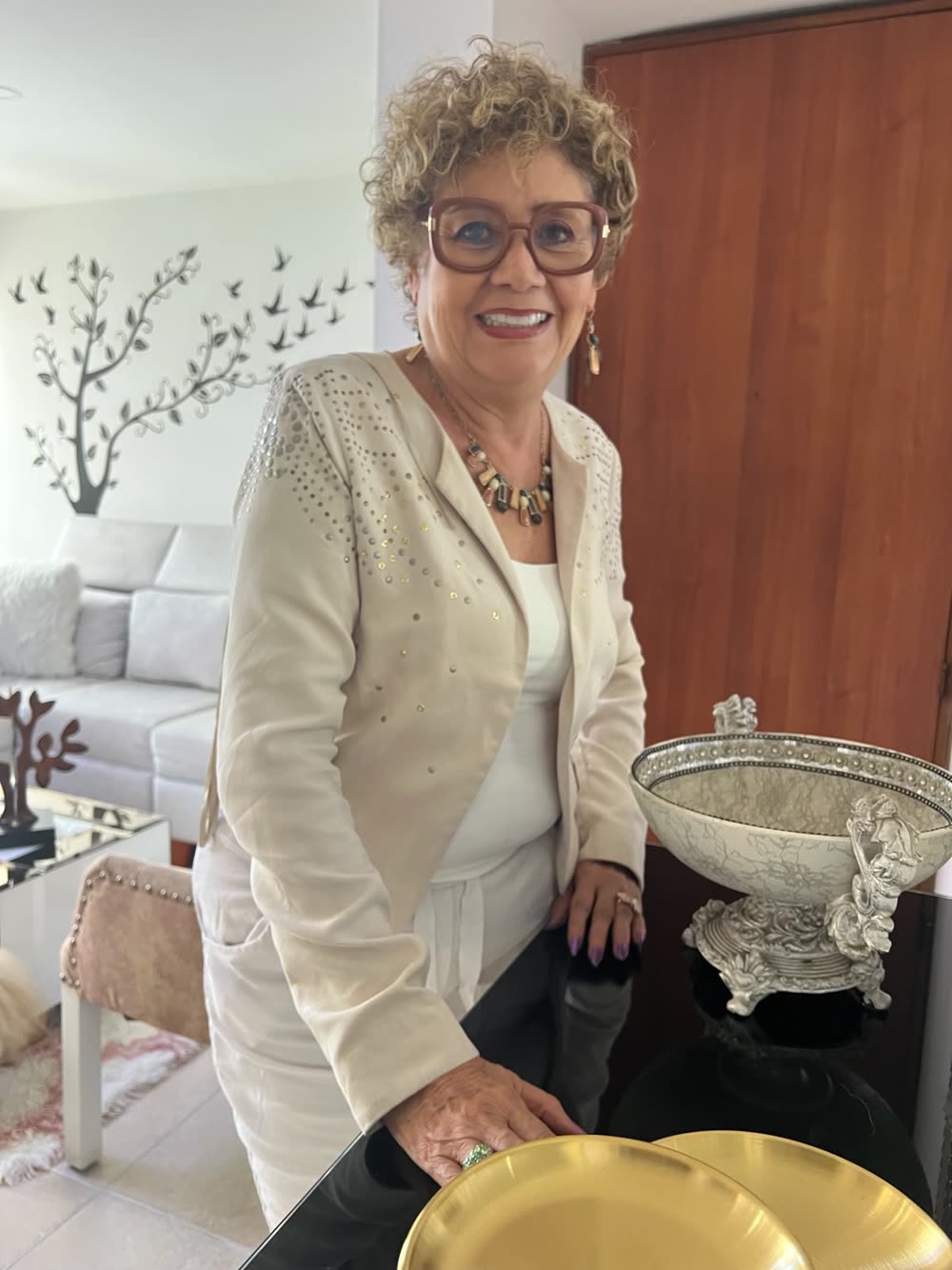 Blanca Inés Toro en su casa en Medellín